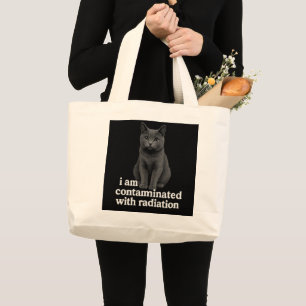 Radioactieve Kat Nucleaire Besmetting Grafiek   Grote Tote Bag