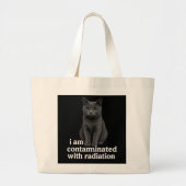 Radioactieve Kat Nucleaire Besmetting Grafiek   Grote Tote Bag (Voorkant)