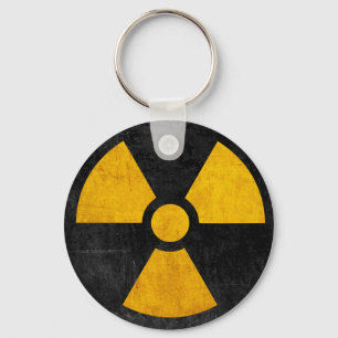 Radioactieve Kernreactor Geel en Zwart Sleutelhanger
