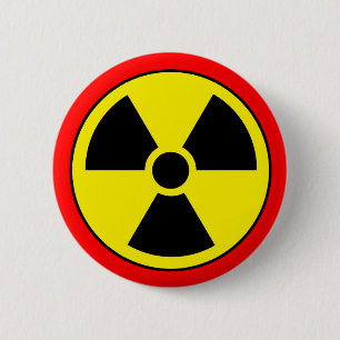Radioactieve Knop Ronde Button 5,7 Cm