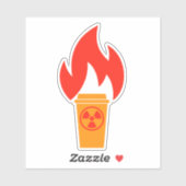 radioactieve koffie sticker (Vel)