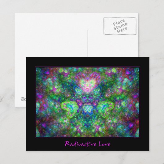 Radioactieve liefde briefkaart (Voorkant / Achterkant)