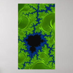 Radioactieve Mandelbrot Fractal Abstracte Art Poster