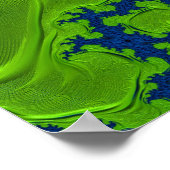 Radioactieve Mandelbrot Fractal Abstracte Art Poster (Hoek)