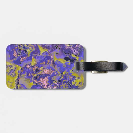 Radioactieve marmer bagagelabel (Achterkant horizontaal)