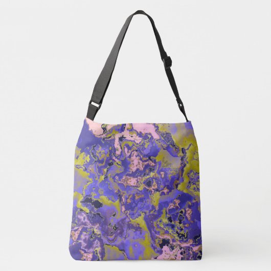 Radioactieve marmer crossbody tas (Achterkant)