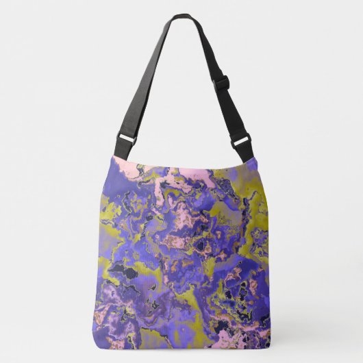 Radioactieve marmer crossbody tas (Voorkant)