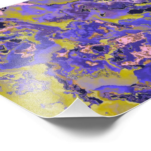 Radioactieve marmer foto afdruk (Hoek)