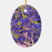 Radioactieve marmer keramisch ornament (Voorkant)