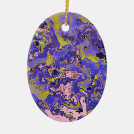 Radioactieve marmer keramisch ornament (Voorkant)