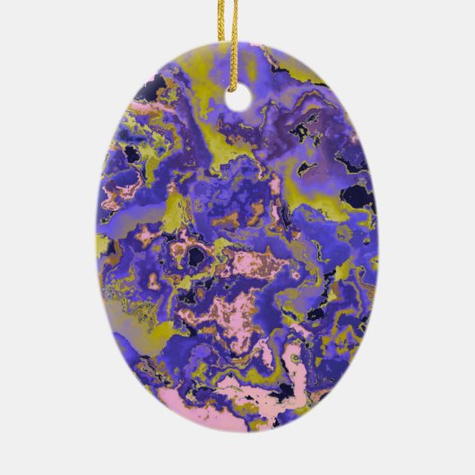 Radioactieve marmer keramisch ornament (Achterkant)