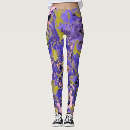 Radioactieve Marmer Leggings (Voorkant)