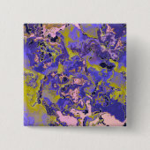 Radioactieve marmer vierkante button 5,1 cm (Voorkant)