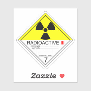 Radioactieve Materialen Transport Teken Categorie  Sticker