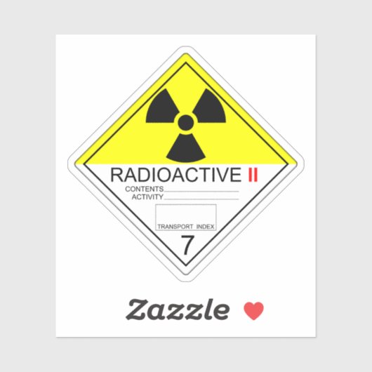 Radioactieve Materialen Transport Teken Categorie Sticker (Vel)