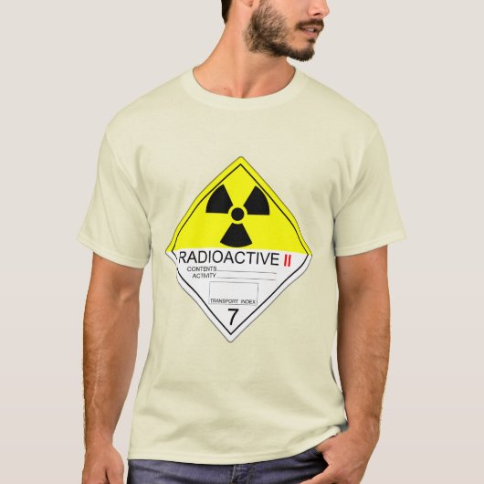 Radioactieve Materialen Transport Teken Categorie T-shirt (Voorkant)