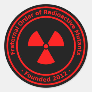 Radioactieve mutanten Sticker (rood)