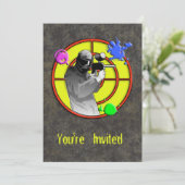 Radioactieve Neon Paintball Shooter Kaart (Staand voorkant)