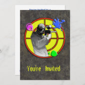 Radioactieve Neon Paintball Shooter Kaart (Voorkant / Achterkant)