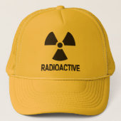 Radioactieve Novelty Yellow Trucker Hat Trucker Pet (Voorkant)
