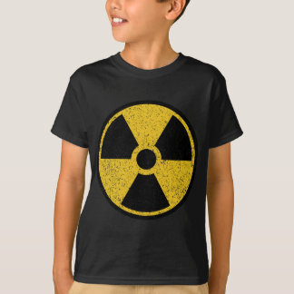 RADIOACTIEVE NUCLEAIRE WAARSCHUWING SYMBOLSTRALING T-SHIRT