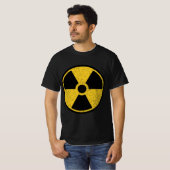 RADIOACTIEVE NUCLEAIRE WAARSCHUWING SYMBOLSTRALING T-SHIRT (Voorkant volledig)