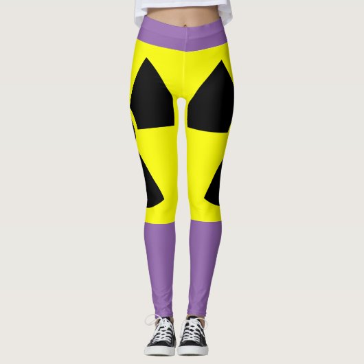 Radioactieve Paarse Leggings (Voorkant)