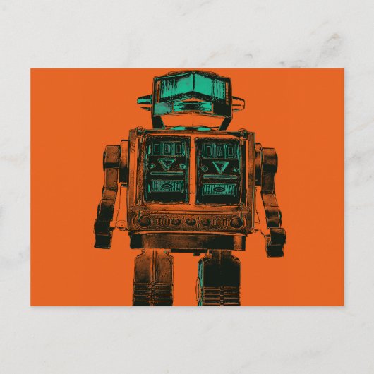 Radioactieve Robot Rebellion Briefkaart (Voorkant)