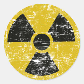  radioactieve ronde sticker