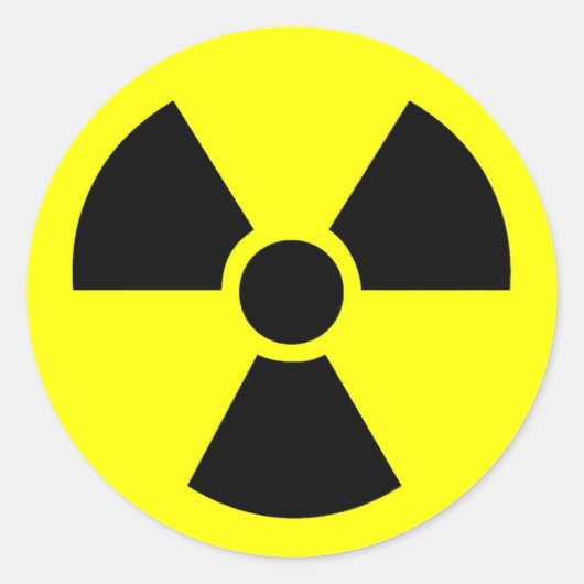 Radioactieve ronde Stickers (Voorkant)