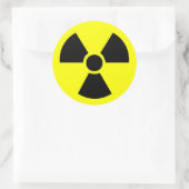 Radioactieve ronde Stickers (Tas)