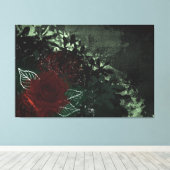 Radioactieve Roos Canvas Afdruk (Insitu (Houten vloer))