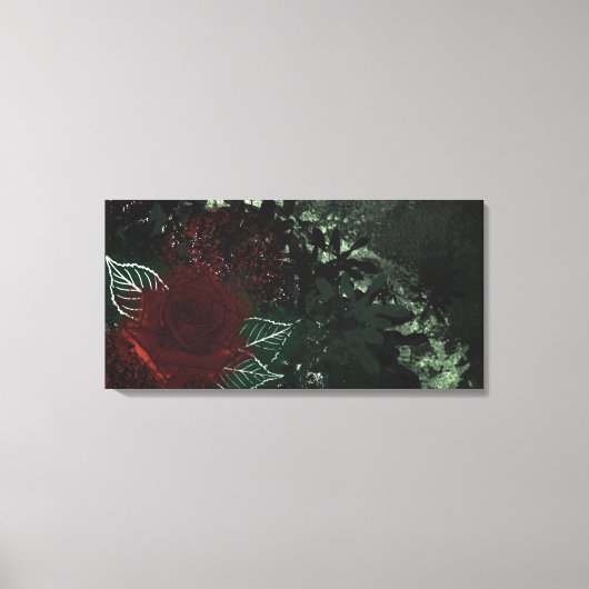 Radioactieve Roos Canvas Afdruk (Voorkant)