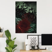Radioactieve Roos Poster (Thuiskantoor)