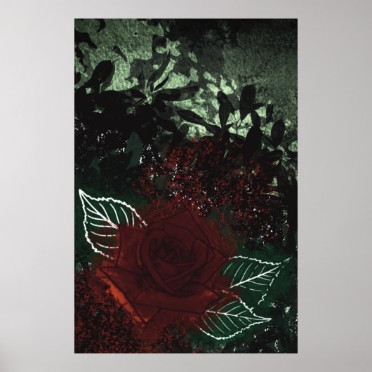 Radioactieve Roos Poster (Voorkant)