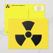 Radioactieve Sign. Briefkaart (Voorkant / Achterkant)