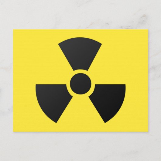 Radioactieve Sign. Briefkaart (Voorkant)