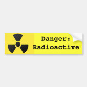 Radioactieve Sign. Bumpersticker (Voorkant)