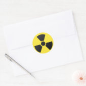 Radioactieve Sign. Ronde Sticker (Envelop)