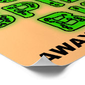 Radioactieve Spinnenbeet Poster Bord (Hoek)