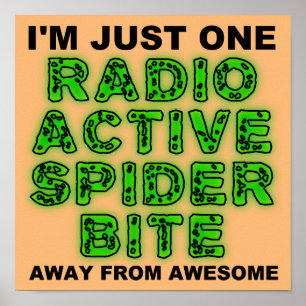 Radioactieve Spinnenbeet Poster Bord