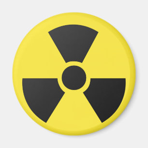 Radioactieve straling nucleair atoomsymbool magneet