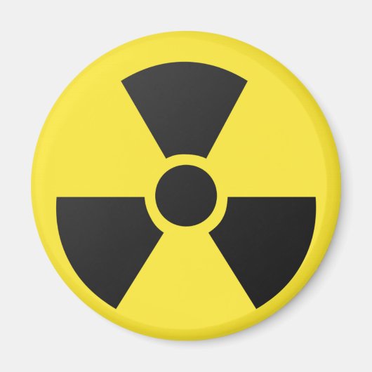 Radioactieve straling nucleair atoomsymbool magneet (Voorkant)