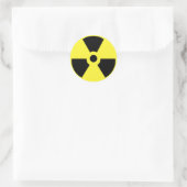 Radioactieve ticker ronde sticker (Tas)