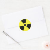 Radioactieve ticker ronde sticker (Envelop)