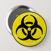 RADIOACTIEVE VEREDELING RONDE BUTTON 4,0 CM (Voorkant /achterkant)