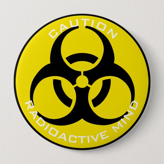 RADIOACTIEVE VEREDELING RONDE BUTTON 4,0 CM (Voorkant)