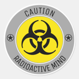 RADIOACTIEVE VEREDELING RONDE STICKER