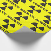 Radioactieve waarschuwing cadeaupapier (Hoek)
