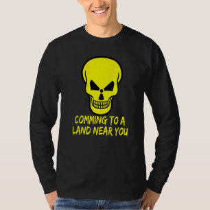 Radioactieve waarschuwingsschedel Naar een land di T-shirt